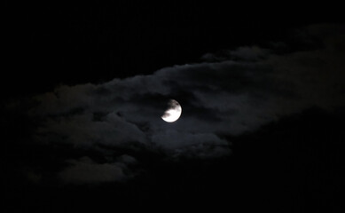 Naklejka na ściany i meble Cloudy Lunar Eclipse
