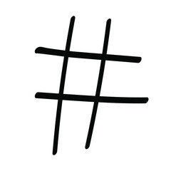 Vector illustration element  with 
lattice, cross lines in doodle style. Hand drawn. Icon, symbol, logo.