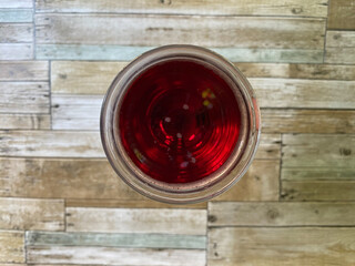 the Glass of red wine