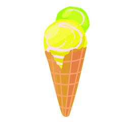 vector illustrations with ice cream. Cartoon style. Can be used for icons or stickers. summer dessert.