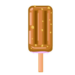 vector illustrations with ice cream. Cartoon style. Can be used for icons or stickers. summer dessert.