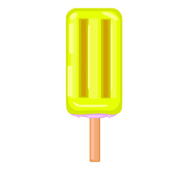 vector illustrations with ice cream. Cartoon style. Can be used for icons or stickers. summer dessert.