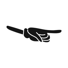 Vector illustration of forefinger and hand logo. Web element of forefinger and comic stock symbol for web.