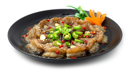 Shrimps (Saewoo-Jang) in Soy Sauce marinated sprinkle chili, garlic Good tasty dish Korean food