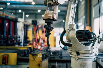 robot arm in factory