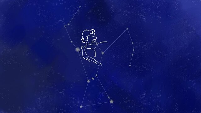額装品　リプロダクション　17世紀 セラリウス　天球図　12星座　大型作品 12星座 組み銅版画 | Kaori Hirao