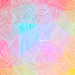 Hand-drawn pencil background. Marker hatching background. Admirable pencil sketch with colorful strokes. Symmetrical vector illustration.