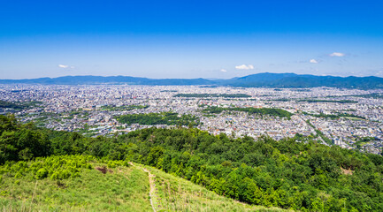 京都市全景　大文字山からの眺望