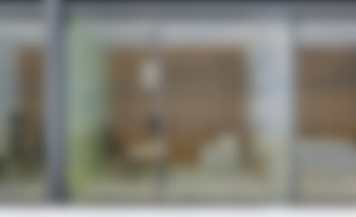 offices in a large business center. panoramic glass walls. modern design. Meeting room. 3D rendering.. Unfocused, Blur phototography