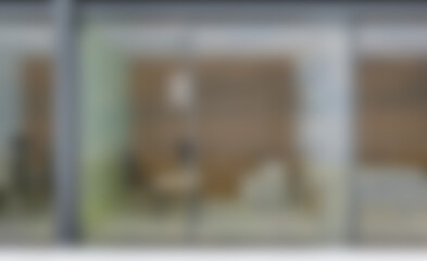 offices in a large business center. panoramic glass walls. modern design. Meeting room. 3D rendering.. Unfocused, Blur phototography