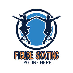 Obraz premium figure speed skating logo with text space for your slogan tag line, vector illustration