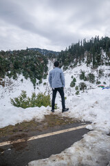 winter season in Chopta , uttrakhand 