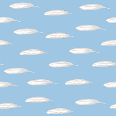 Fototapeta premium Seamless repeating pattern of feathers