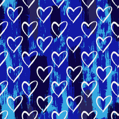 Seamless vector pattern with hearts.