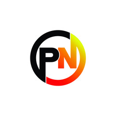 Letter PN simple logo icon design vector