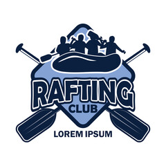 rafting logo with text space for your slogan tag line, vector illustration