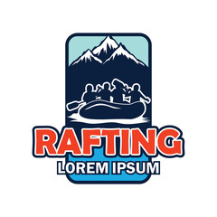 Fototapeta premium rafting logo with text space for your slogan tag line, vector illustration