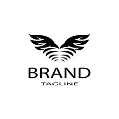 Feather pen write sign logo template app icons - Vector