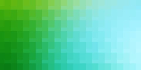 Light Blue, Green vector layout with lines, rectangles. Rectangles with colorful gradient on abstract background. Pattern for busines booklets, leaflets