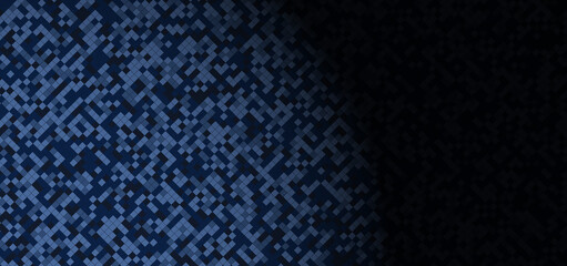Mosaic dark blue pattern design vignette with space for content
