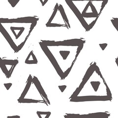 Seamless vector pattern with brush stroke shapes.