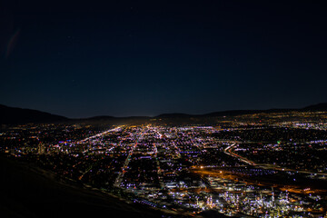 night view of salt lake city on the 4th of July