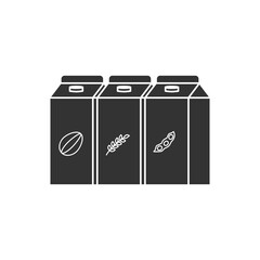 Soy milk box icon. Milk package symbol modern, simple, vector, icon for website design, mobile app, ui. Vector Illustration