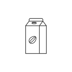 Almond milk box icon. Milk package symbol modern, simple, vector, icon for website design, mobile app, ui. Vector Illustration