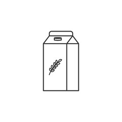 Oat milk box icon. Milk package symbol modern, simple, vector, icon for website design, mobile app, ui. Vector Illustration