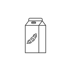 Soy milk box icon. Milk package symbol modern, simple, vector, icon for website design, mobile app, ui. Vector Illustration