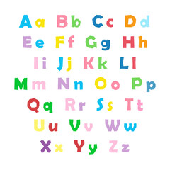Color English alphabet
