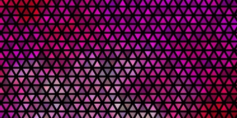 Light Pink vector template with crystals, triangles.