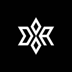 DA monogram logo with star shape and luxury style