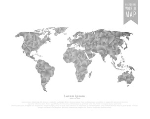 Polygonal world map