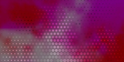 Light Red, Yellow vector backdrop with dots. Modern abstract illustration with colorful circle shapes. Design for posters, banners.