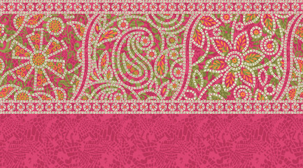 digital design flower motif colorful wallpaper background