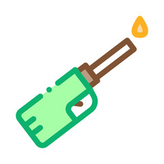 gaz lighter icon vector. gaz lighter sign. color symbol illustration