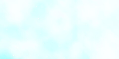 Light BLUE vector layout with bright stars. Blur decorative design in simple style with stars. Pattern for websites, landing pages.