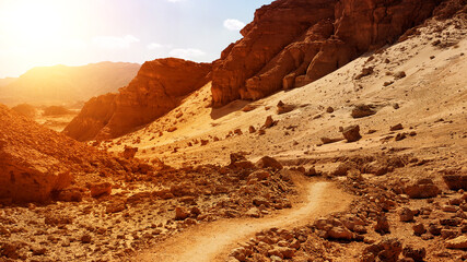 Red scenery of Timna park in Israel
