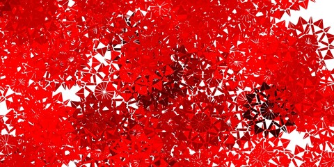 Light Orange vector pattern with colored snowflakes.