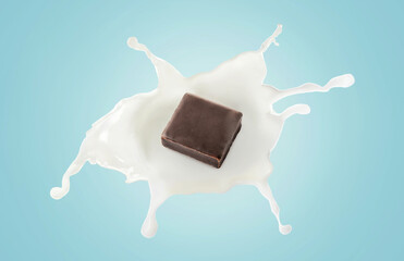 Chocolate Candy and Milk Splash