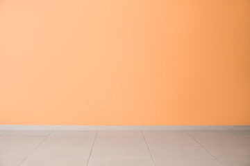 Fototapeta premium Color wall in empty room
