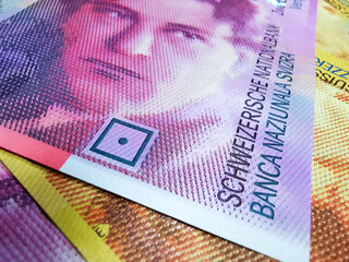 Nahaufnahme Geld Schweizer Franken