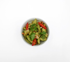 Wok fresh salad with vegetables