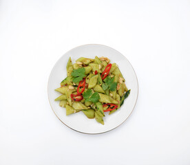 Wok fresh salad with vegetables