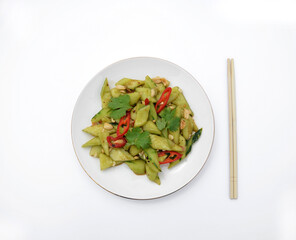 Wok fresh salad with vegetables