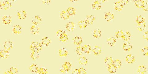 Light yellow vector background with spots.