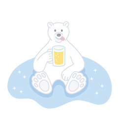 ビールを飲むシロクマ