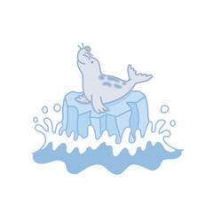 流氷とアザラシ