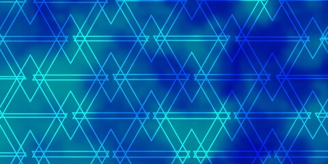 Light BLUE vector backdrop with lines, triangles. Triangles on abstract background with colorful gradient. Design for your promotions.